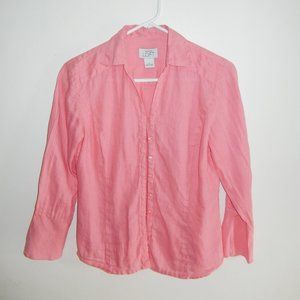 Ann Taylor LOFT | Pink | Long Sleeve| Blouse